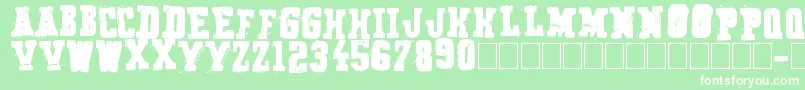 Secret Agency Font – White Fonts on Green Background