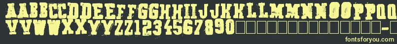 Secret Agency Font – Yellow Fonts on Black Background