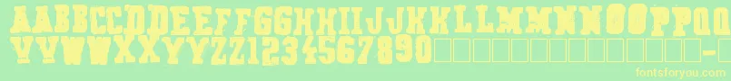 Secret Agency Font – Yellow Fonts on Green Background