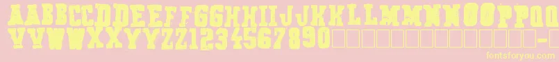 Secret Agency-Schriftart – Gelbe Schriften auf rosa Hintergrund