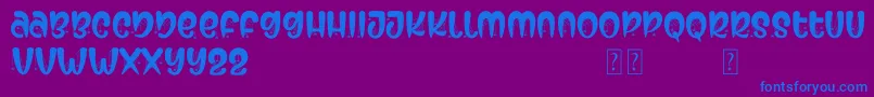 Secret Midnight Font – Blue Fonts on Purple Background