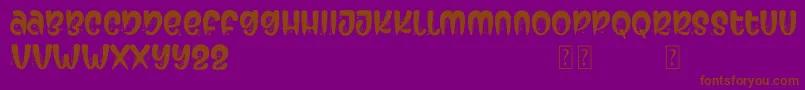 Secret Midnight Font – Brown Fonts on Purple Background