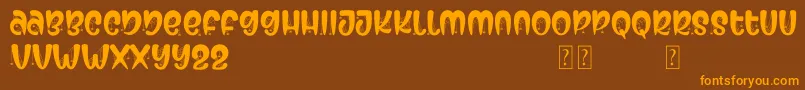 Secret Midnight Font – Orange Fonts on Brown Background