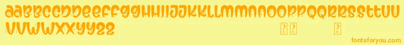 fuente Secret Midnight – Fuentes Naranjas Sobre Fondo Amarillo
