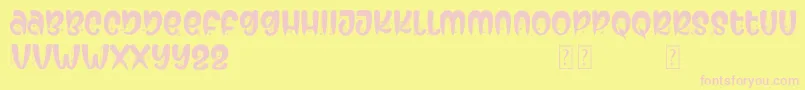 Secret Midnight Font – Pink Fonts on Yellow Background