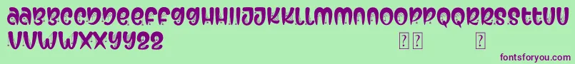 Secret Midnight Font – Purple Fonts on Green Background