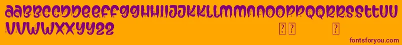 Secret Midnight Font – Purple Fonts on Orange Background