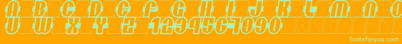 Secret Planet Font – Green Fonts on Orange Background