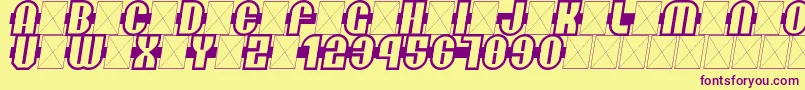 Secret Planet Font – Purple Fonts on Yellow Background