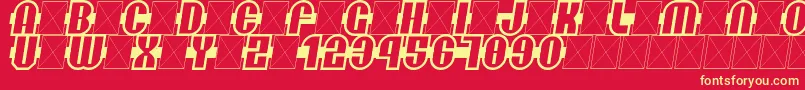 Secret Planet Font – Yellow Fonts on Red Background