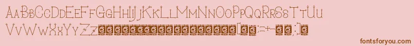 SecretDarling PersonalUse Font – Brown Fonts on Pink Background