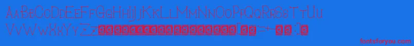 フォントSecretDarling PersonalUse – 赤い文字の青い背景