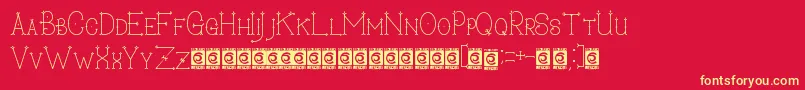 SecretDarling PersonalUse Font – Yellow Fonts on Red Background