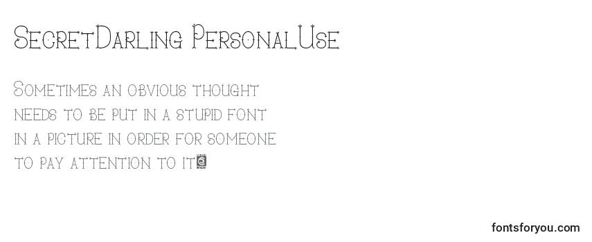 SecretDarling PersonalUse Font
