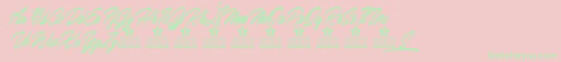 Secretss Personal use-Schriftart – Grüne Schriften auf rosa Hintergrund