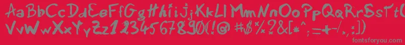 sedna Font – Gray Fonts on Red Background
