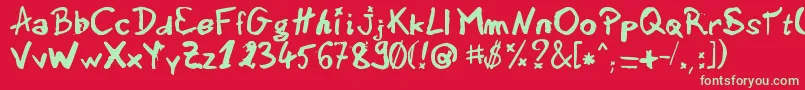 sedna Font – Green Fonts on Red Background