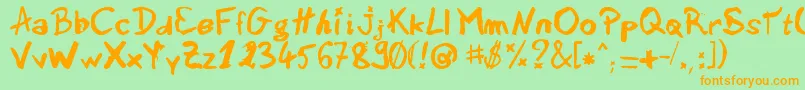 sedna Font – Orange Fonts on Green Background