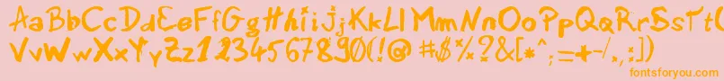 sedna Font – Orange Fonts on Pink Background