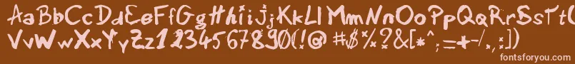 sedna Font – Pink Fonts on Brown Background