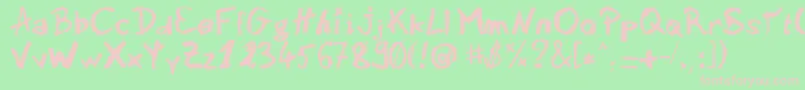 sedna Font – Pink Fonts on Green Background
