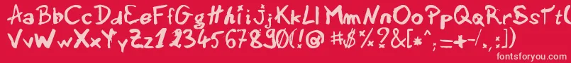 sedna Font – Pink Fonts on Red Background