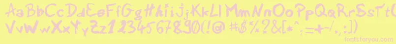 sedna Font – Pink Fonts on Yellow Background