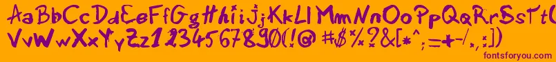 sedna Font – Purple Fonts on Orange Background
