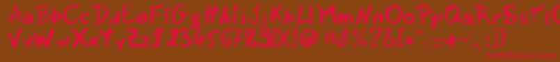 sedna Font – Red Fonts on Brown Background