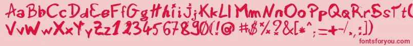 sedna Font – Red Fonts on Pink Background