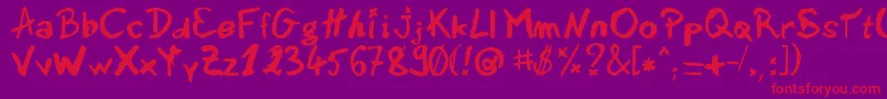 フォントsedna – 紫の背景に赤い文字