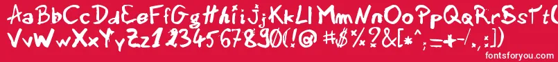 sedna Font – White Fonts on Red Background