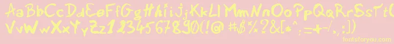 sedna Font – Yellow Fonts on Pink Background