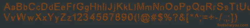 Acidd Font – Brown Fonts on Black Background