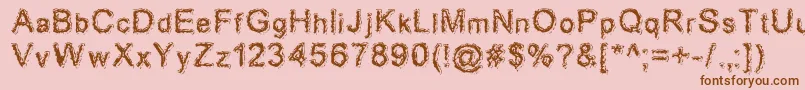 Acidd Font – Brown Fonts on Pink Background