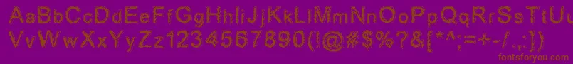 Acidd Font – Brown Fonts on Purple Background