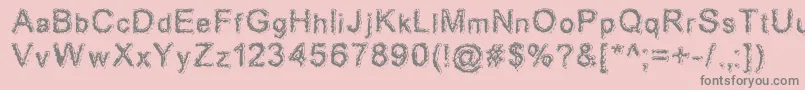 Acidd Font – Gray Fonts on Pink Background