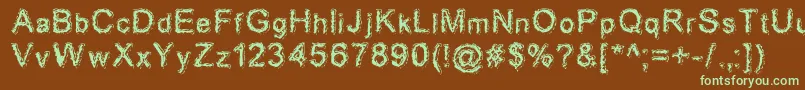 Acidd Font – Green Fonts on Brown Background