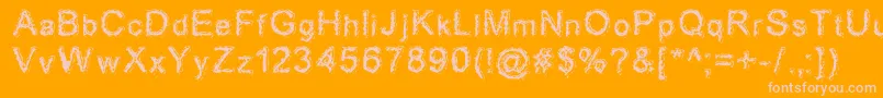 Acidd Font – Pink Fonts on Orange Background