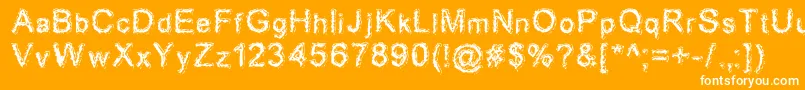 フォントAcidd – オレンジの背景に白い文字