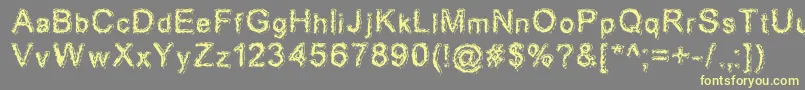 Acidd Font – Yellow Fonts on Gray Background