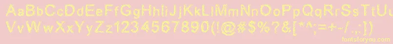 Acidd Font – Yellow Fonts on Pink Background