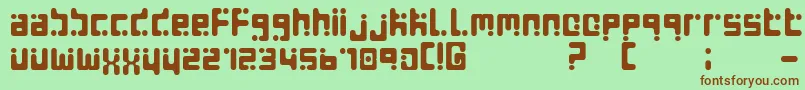 SEEDS Font – Brown Fonts on Green Background