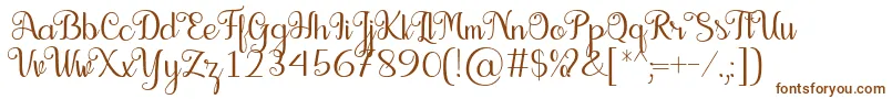 Seelyn Font Font – Brown Fonts on White Background