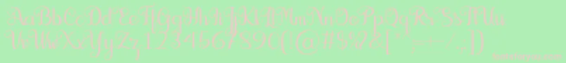 Seelyn Font Font – Pink Fonts on Green Background