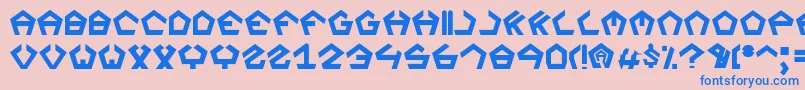 Segaz Font – Blue Fonts on Pink Background