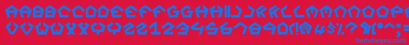 Segaz Font – Blue Fonts on Red Background