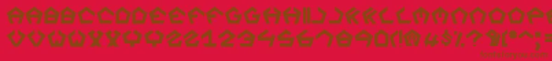 Segaz Font – Brown Fonts on Red Background