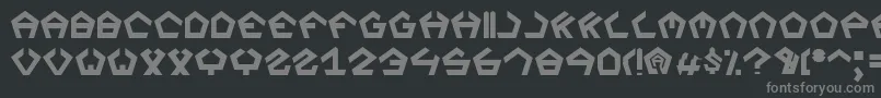 フォントSegaz – 黒い背景に灰色の文字