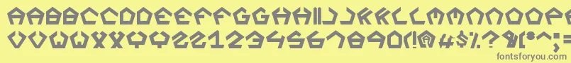 Segaz Font – Gray Fonts on Yellow Background